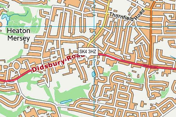 SK4 3HZ map - OS VectorMap District (Ordnance Survey)