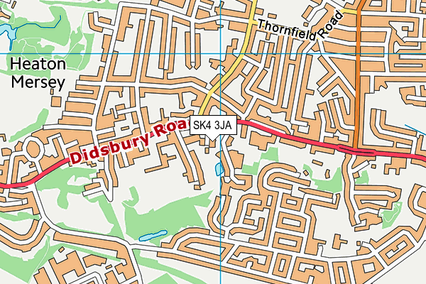 SK4 3JA map - OS VectorMap District (Ordnance Survey)