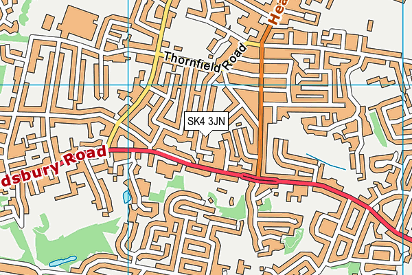 SK4 3JN map - OS VectorMap District (Ordnance Survey)
