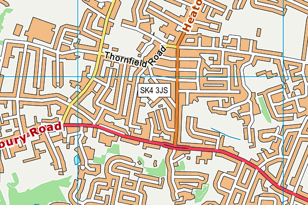 SK4 3JS map - OS VectorMap District (Ordnance Survey)