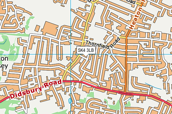 SK4 3LB map - OS VectorMap District (Ordnance Survey)