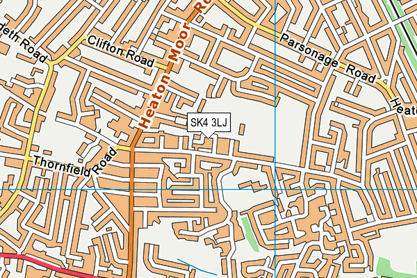 SK4 3LJ map - OS VectorMap District (Ordnance Survey)