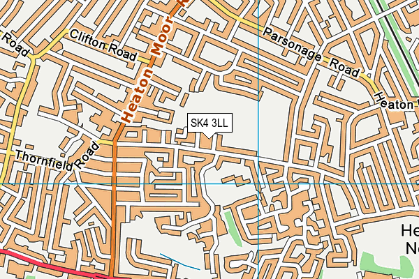 SK4 3LL map - OS VectorMap District (Ordnance Survey)