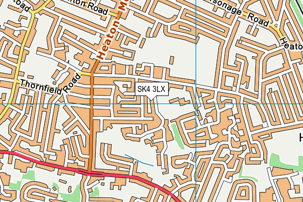 SK4 3LX map - OS VectorMap District (Ordnance Survey)