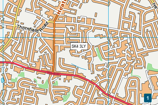 SK4 3LY map - OS VectorMap District (Ordnance Survey)
