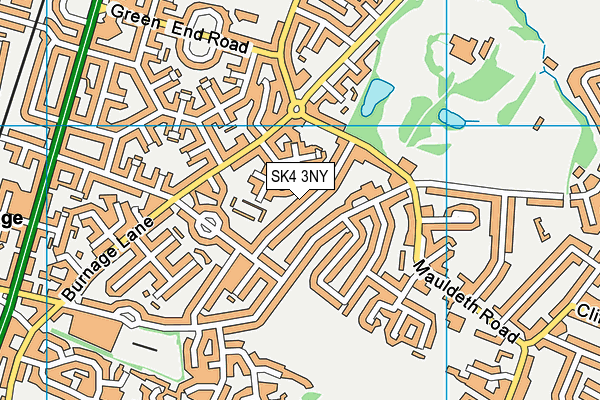 SK4 3NY map - OS VectorMap District (Ordnance Survey)