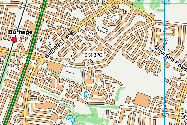 SK4 3PG map - OS VectorMap District (Ordnance Survey)