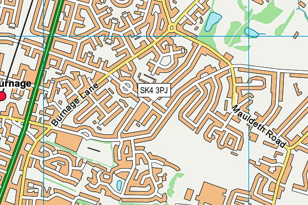 SK4 3PJ map - OS VectorMap District (Ordnance Survey)