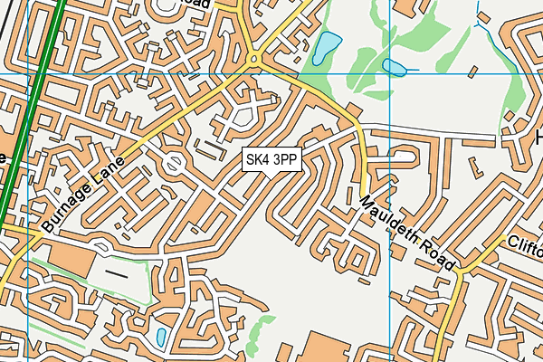 SK4 3PP map - OS VectorMap District (Ordnance Survey)