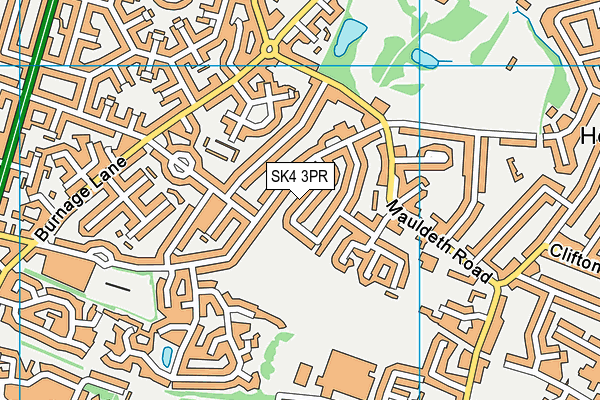 SK4 3PR map - OS VectorMap District (Ordnance Survey)