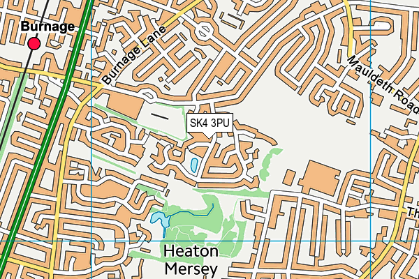 SK4 3PU map - OS VectorMap District (Ordnance Survey)