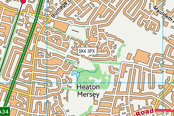 SK4 3PX map - OS VectorMap District (Ordnance Survey)