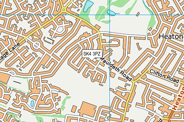 SK4 3PZ map - OS VectorMap District (Ordnance Survey)