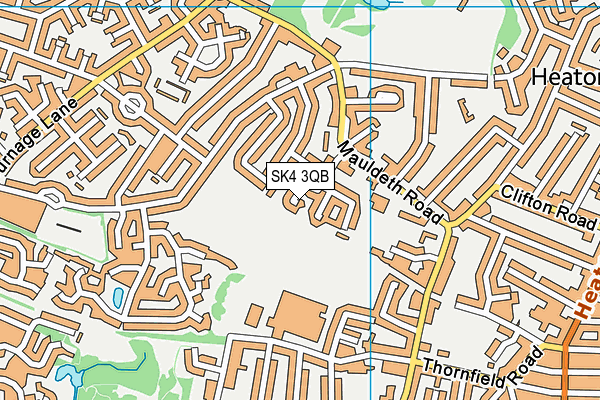 SK4 3QB map - OS VectorMap District (Ordnance Survey)