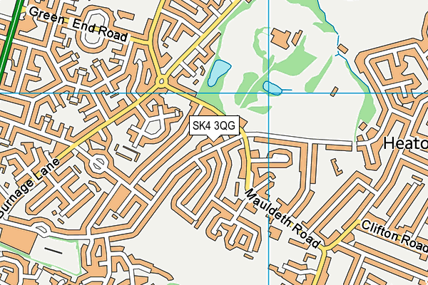 SK4 3QG map - OS VectorMap District (Ordnance Survey)