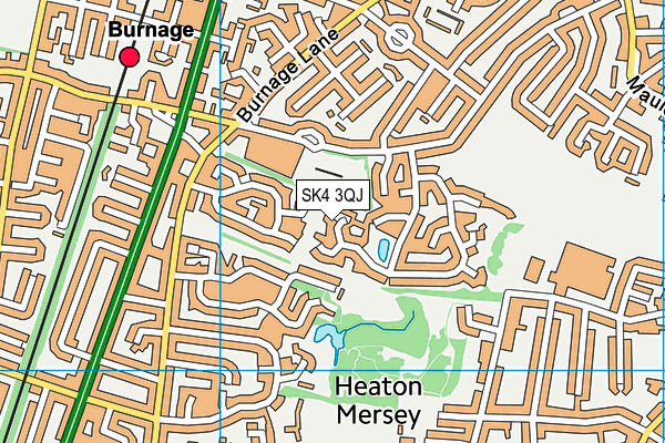 SK4 3QJ map - OS VectorMap District (Ordnance Survey)
