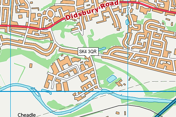 SK4 3QR map - OS VectorMap District (Ordnance Survey)