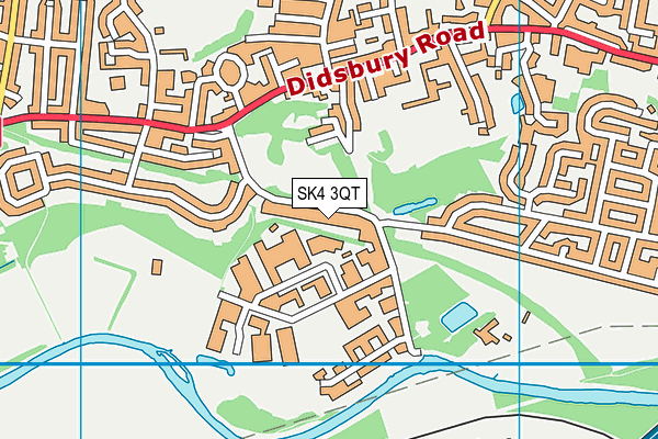 Heaton Mersey Bowl map (SK4 3QT) - OS VectorMap District (Ordnance Survey)
