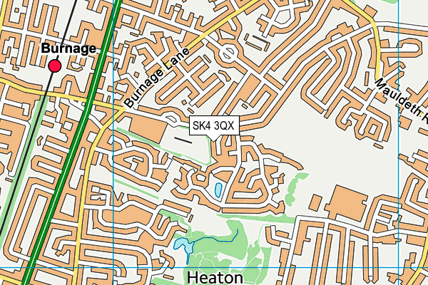 SK4 3QX map - OS VectorMap District (Ordnance Survey)