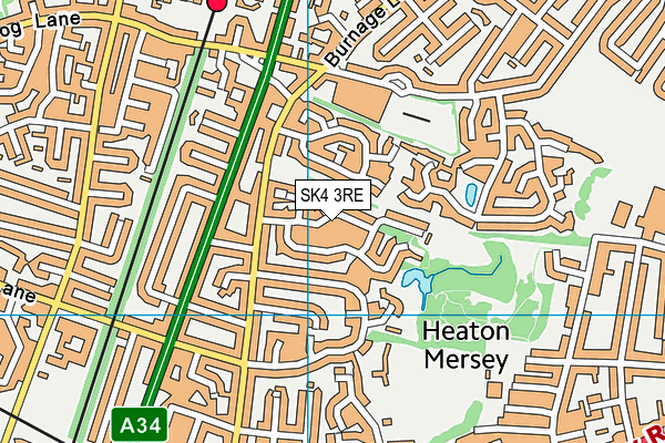 SK4 3RE map - OS VectorMap District (Ordnance Survey)