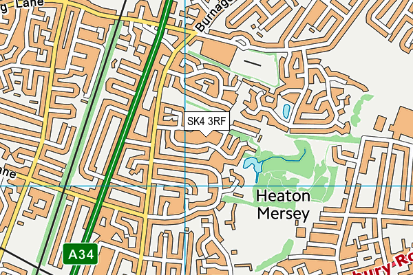 SK4 3RF map - OS VectorMap District (Ordnance Survey)