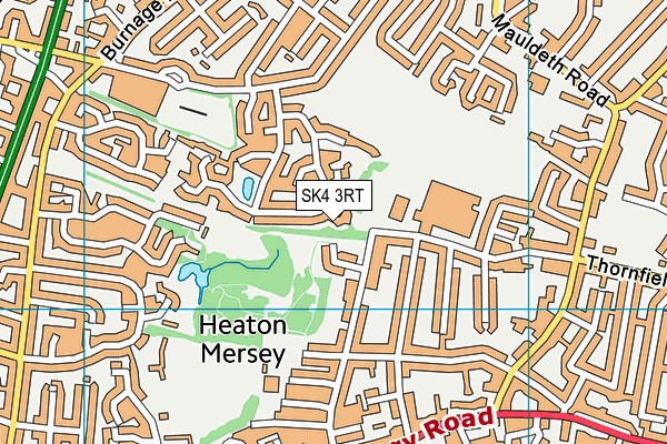 SK4 3RT map - OS VectorMap District (Ordnance Survey)