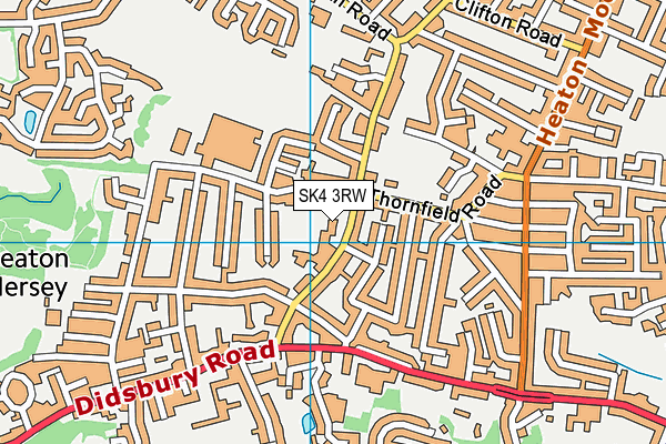 SK4 3RW map - OS VectorMap District (Ordnance Survey)