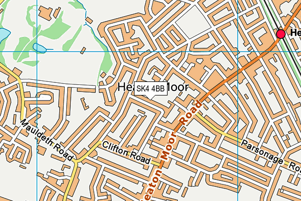 SK4 4BB map - OS VectorMap District (Ordnance Survey)