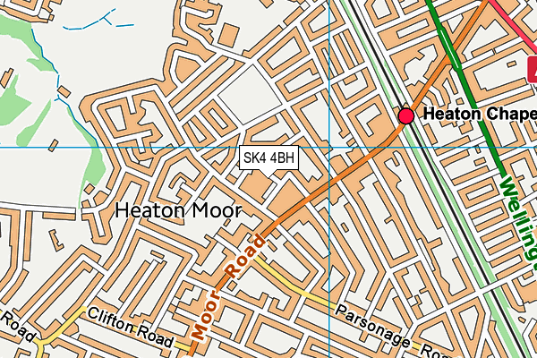 SK4 4BH map - OS VectorMap District (Ordnance Survey)