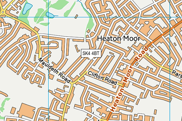 SK4 4BT map - OS VectorMap District (Ordnance Survey)