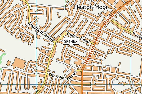 SK4 4BX map - OS VectorMap District (Ordnance Survey)