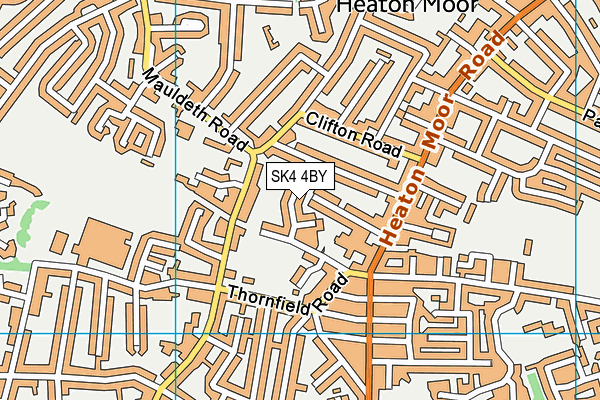 SK4 4BY map - OS VectorMap District (Ordnance Survey)