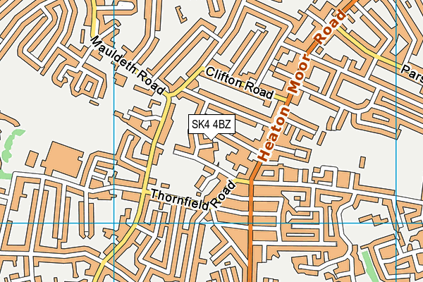 SK4 4BZ map - OS VectorMap District (Ordnance Survey)