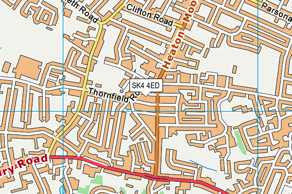 SK4 4ED map - OS VectorMap District (Ordnance Survey)