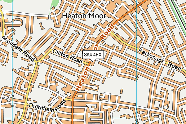 SK4 4FX map - OS VectorMap District (Ordnance Survey)