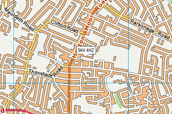 SK4 4HZ map - OS VectorMap District (Ordnance Survey)