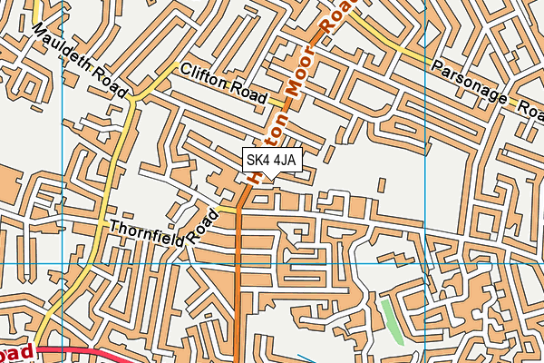 SK4 4JA map - OS VectorMap District (Ordnance Survey)