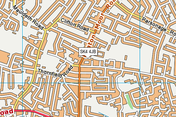 SK4 4JB map - OS VectorMap District (Ordnance Survey)