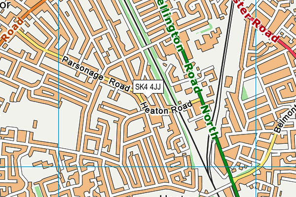 SK4 4JJ map - OS VectorMap District (Ordnance Survey)