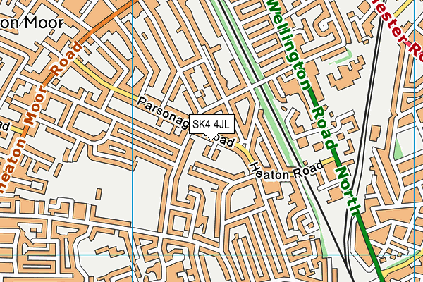 SK4 4JL map - OS VectorMap District (Ordnance Survey)