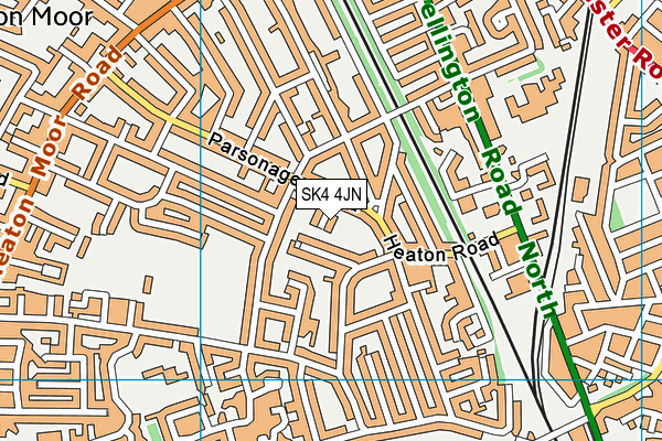 SK4 4JN map - OS VectorMap District (Ordnance Survey)