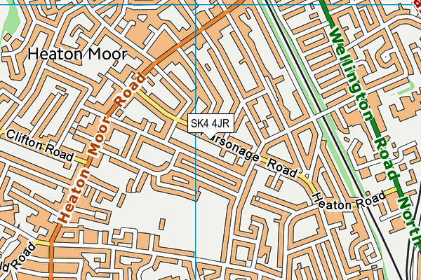 SK4 4JR map - OS VectorMap District (Ordnance Survey)