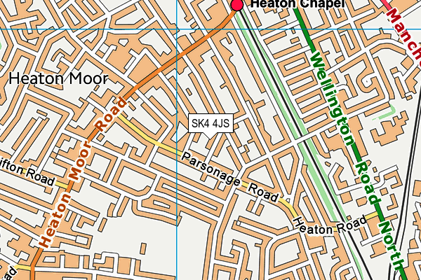 SK4 4JS map - OS VectorMap District (Ordnance Survey)
