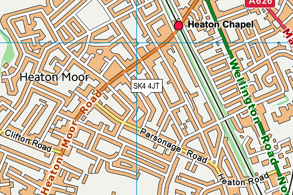 SK4 4JT map - OS VectorMap District (Ordnance Survey)