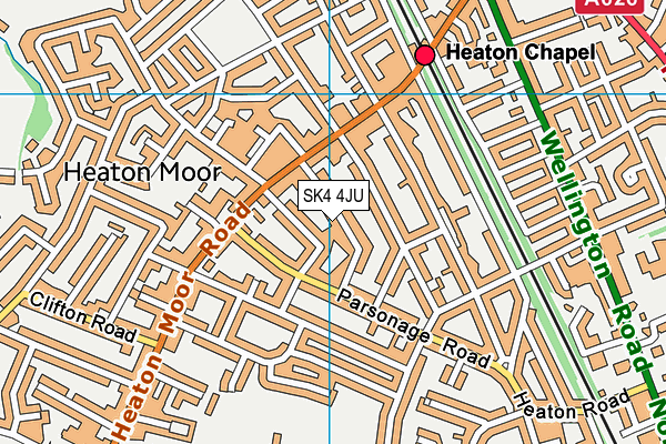 SK4 4JU map - OS VectorMap District (Ordnance Survey)