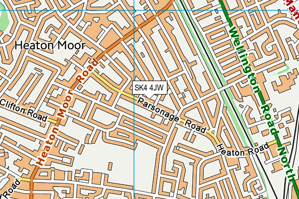 SK4 4JW map - OS VectorMap District (Ordnance Survey)