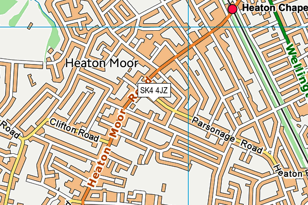SK4 4JZ map - OS VectorMap District (Ordnance Survey)