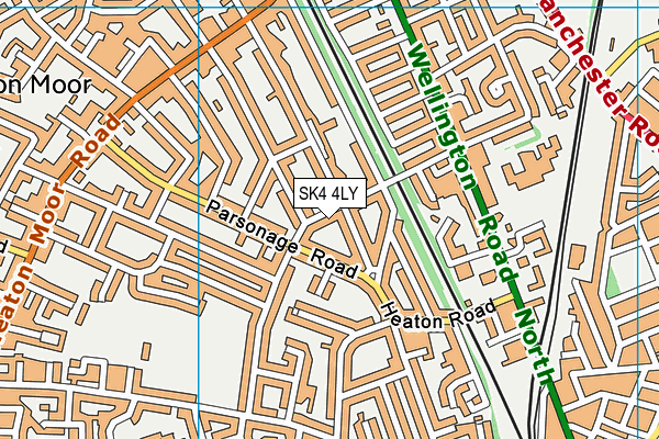 SK4 4LY map - OS VectorMap District (Ordnance Survey)