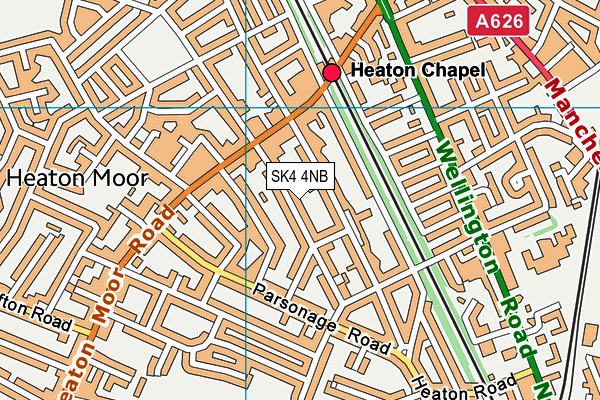 SK4 4NB map - OS VectorMap District (Ordnance Survey)