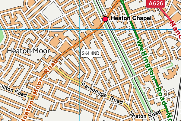 SK4 4ND map - OS VectorMap District (Ordnance Survey)
